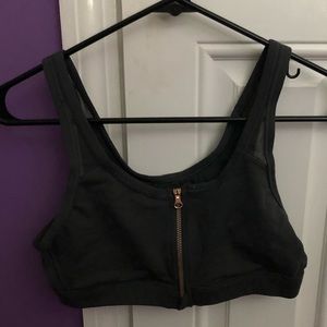 Grey sports bra by aerie